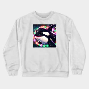 Cute Orca Drawing Crewneck Sweatshirt